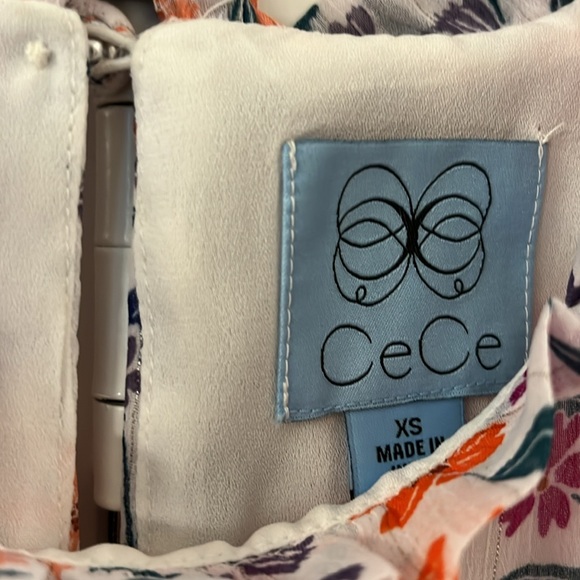 CeCe Floral Print Ruffle Dress - Picture 2 of 3